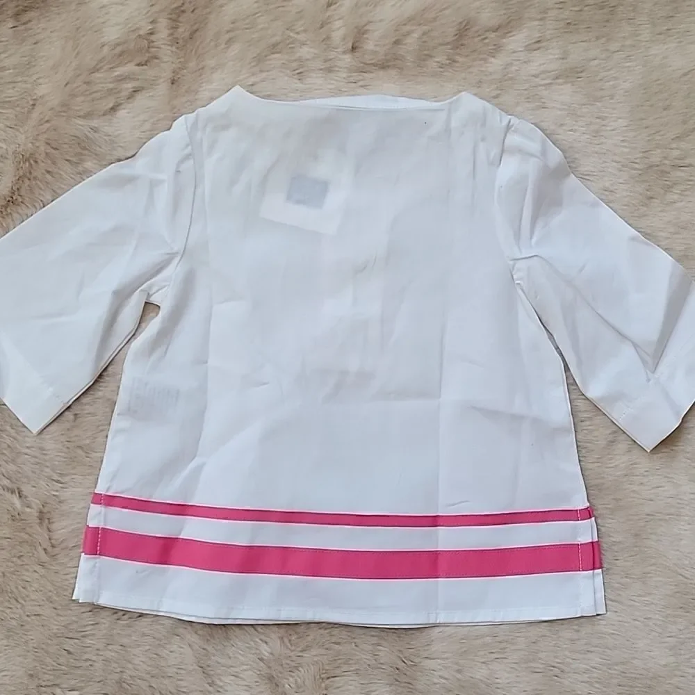 JANIE AND JACK WHITE WITH PINK SWIM COVER-UP TUNIC, NEW!